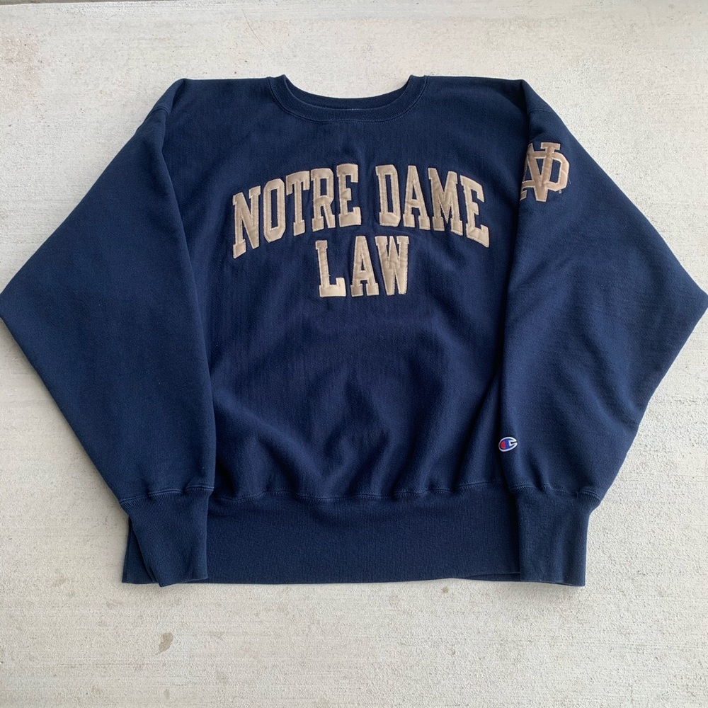 Vintage Champions Reverse Weave Notre Dame Law